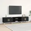 Image de Meuble Tv Chêne Noir 180 X 31,5 X 40 Cm Bois D'ingénierie Vidaxl