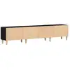 Image de Vidaxl meuble tv chêne noir 180 x 31,5 x 40 cm bois d'ingénierie