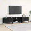 Image de Meuble TV - Chêne Noir - 180x315x40 cm - Design Contemporain - Rangement Pratique