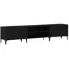 Image de Vidaxl meuble tv chêne noir 180 x 31,5 x 40 cm bois d'ingénierie