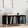 Image de Meuble de salon - Armoire en chêne noir - 100x38x48 cm - Finition mate - Montage facile