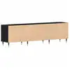 Image de Vidaxl meuble tv chêne noir 150 x 30 x 44,5 cm bois d'ingénierie