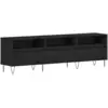 Image de Vidaxl meuble tv chêne noir 150 x 30 x 44,5 cm bois d'ingénierie