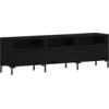Image de Meuble Tv Chêne Noir 150 X 30 X 44,5 Cm Bois D'ingénierie Vidaxl