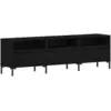 Image de Vidaxl meuble tv chêne noir 150 x 30 x 44,5 cm bois d'ingénierie