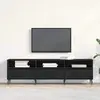 Image de Meuble Tv Chêne Noir 150 X 30 X 44,5 Cm Bois D'ingénierie Vidaxl