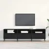 Image de Console Vidaxl Meuble TV Chêne noir 150 x 30 x 445 cm Bois dingénierie