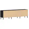 Image de Vidaxl meuble tv chêne noir 150 x 30 x 44,5 cm bois d'ingénierie