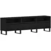 Image de Vidaxl meuble tv chêne noir 150 x 30 x 44,5 cm bois d'ingénierie