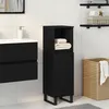 Image de Meuble de salle de bain - Chêne noir - 30x30x100 cm - Bois dingénierie - Finition mate