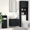 Image de Cabinet De Salle De Bain Avec Tiroir Chêne Noir 65 X 33 X 60 Cm Vidaxl