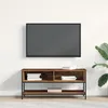 Image de Meuble TV - Bois Vieilli - 100x35x45 cm - Bois Aggloméré - Acier