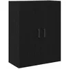 Image de Meuble de rangement mural - vidaXL - Chêne noir - 695x34x90 cm - Étagères réglables - Finition mate - 2 portes
