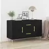 Image de Buffet Chêne Noir 100 X 36 X 60 Cm Bois D'ingénierie Vidaxl