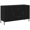 Image de Buffet en chêne noir - vidaXL - 100 x 36 x 60 cm - Bois dingénierie - Chêne noir - 2 portes - 2 tiroirs - Finition mate