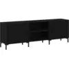Image de Ensemble Meuble Tv Montage Mural Chêne Noir 150 X 30 X 50 Cm Vidaxl