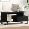 Image de Table Basse Chêne Noir 90 X 49 X 45 Cm Bois D'ingénierie Vidaxl