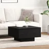 Image de Table basse - Noir - 55x55 cm - Bois - Finition mate - Design contemporain