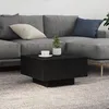 Image de Table basse avec lumières LED Chêne noir 55x55x31 cm