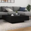 Image de Table basse avec lumières LED Chêne noir 100x100x31 cm
