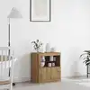 Image de Buffet Led Marron 60,5 X 37 X 67 Cm Bois D'ingénierie Vidaxl