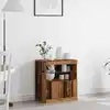 Image de Buffet Led Marron 60,5 X 37 X 67 Cm Bois D'ingénierie Vidaxl