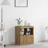 Image de Buffet Led Marron 60,5 X 37 X 67 Cm Bois D'ingénierie Vidaxl