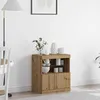Image de vidaXL Buffet LED Marron 605 x 37 x 67 cm Bois dingénierie 863028