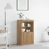 Image de Buffet Led Marron 60 X 37 X 100 Cm Bois D'ingénierie Vidaxl