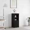Image de Buffet Led Chêne Noir 41 X 37 X 100 Cm Bois D'ingénierie Vidaxl
