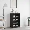 Image de Buffet Led Chêne Noir 60,5 X 37 X 100 Cm Bois D'ingénierie Vidaxl