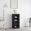 Image de Buffet Led Chêne Noir 41 X 37 X 100 Cm Bois D'ingénierie Vidaxl