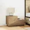 Image de Cabinet De Chevet Avec Tiroir Chêne Artisanal 70 X 36 X 40,5 Cm Vidaxl