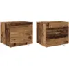Image de Vidaxl cabinet de chevet avec tiroir 2 pcs bois ancien 50 x 39 x 41 cm