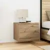 Image de Cabinet De Chevet Avec Tiroir Chêne Artisanal 50 X 39 X 41 Cm Vidaxl