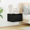 Image de Cabinet De Chevet Mural Avec Tiroir Chêne Noir 50 X 36 X 30 Cm Vidaxl