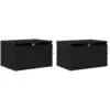 Image de Vidaxl cabinet de chevet mural 2 pcs chêne noir 50 x 36 x 30 cm
