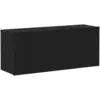 Image de Vidaxl ensemble meuble tv montage mural chêne noir 100 x 30 x 41 cm
