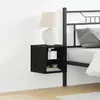 Image de Cabinet De Chevet Murale Led Noir 30 X 28,5 X 30 Cm Vidaxl