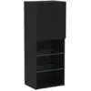 Image de Vidaxl ensemble meuble tv avec led chêne noir 40,5 x 30 x 102 cm