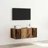 Image de Meuble Tv Mural 80 X 35 X 31 Cm Bois Ancien Bois D'ingénierie Vidaxl