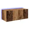 Image de Vidaxl meuble tv mural 80 x 35 x 31 cm bois ancien bois d'ingénierie