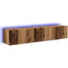 Image de Vidaxl meuble tv mural 2 pc bois ancien bois d'ingénierie