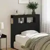Image de Tête De Lit Led Avec Étagère Chêne Noir 100 X 18,5 X 103,5 Cm Vidaxl