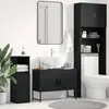 Image de Meuble De Lavabo De Salle De Bain Chêne Noir 80 X 30 X 60 Cm Vidaxl