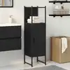 Image de Ensemble De Mobilier De Salle De Bain Avec Étagère Chêne Noir Vidaxl