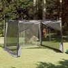 Image de VIDAXL Tente de camping 2 places polyester 185T imperméable 303x303x196 cm gris
