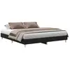 Image de Vidaxl cadre de lit chêne noir 203 x 163 x 25 cm bois d'ingénierie