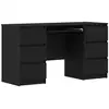 Image de Vidaxl bureau chêne noir 140 x 50 x 76 cm bois d'ingénierie