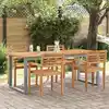 Image de Table De Jardin Gris 200 X 90 X 75 Cm Bois D'acacia Massif Vidaxl